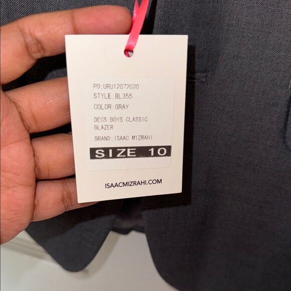 Isaac Mizrahi BOYS Gray classic blazer size 10 NWT - Picture 2 of 11